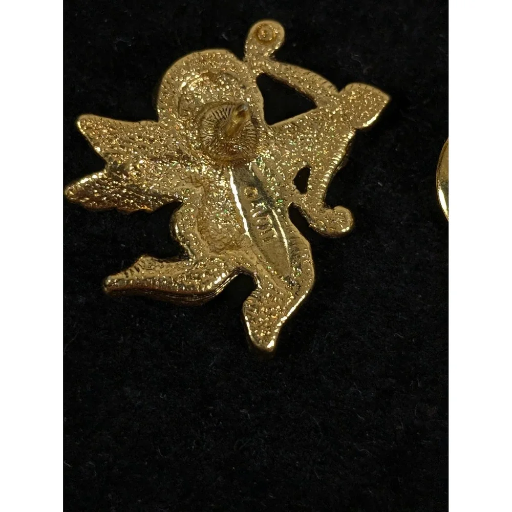 Vintage Avon Cherub Angel Tack Pin Gold Tone Signed‎ Cupid Brooch